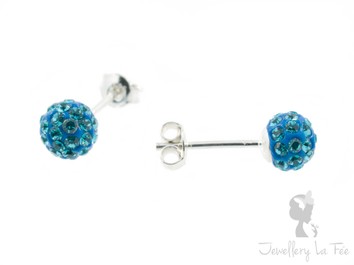 EARR 6mm Ball -  Bl. Zircon