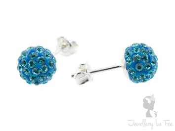 EARR 8mm Ball -  Bl. Zircon