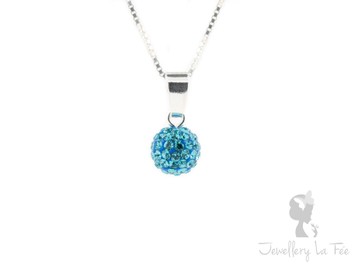 PEND 8mm Ball - Blue Zircon