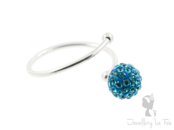 RING 8mm Ball SSW - Bl. Zircon